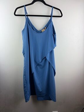 Indyeva Indygena Aerel Asymmetrical Quick Dry Travel Dress Blue Medium